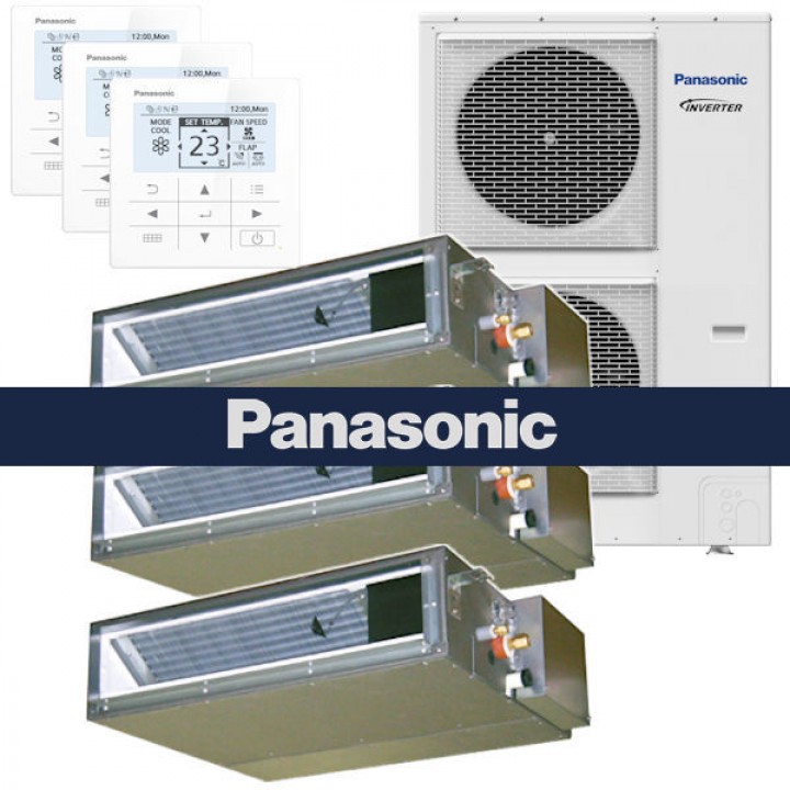 Pakiet Multisplit Panasonic model kanałowy 3x2.5 kW z rozprowadzeniem na 3 pokoje